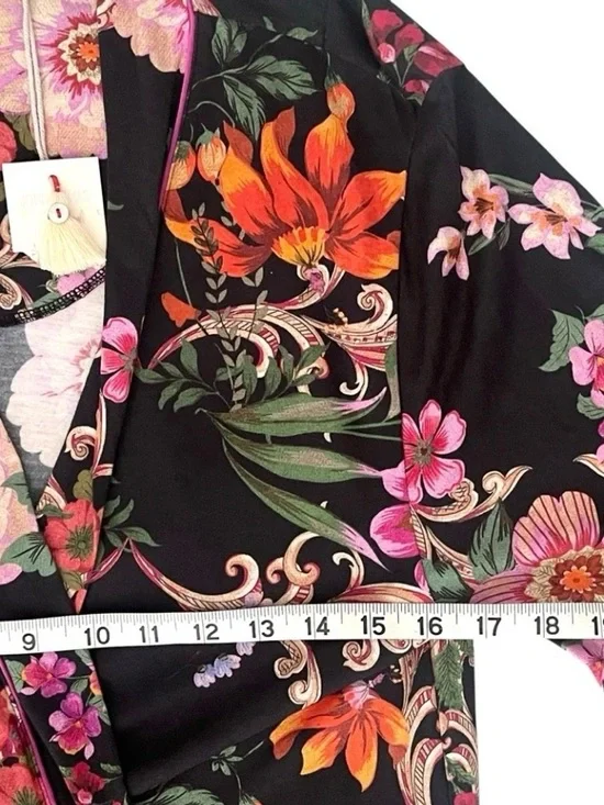 Johnny Was Floral Pocca Kimono Robe M NWT Pima Cotton Boho Duster No Belt - Picture 5 of 12